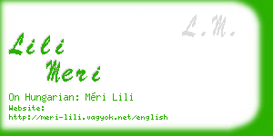 lili meri business card